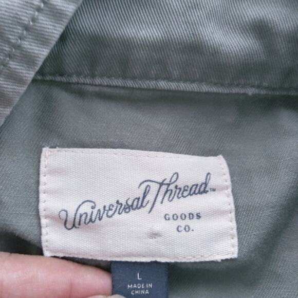 Universal Thread Green Anorak Jacket Drawstring Outdoor Camping Size  L - Picture 5 of 6